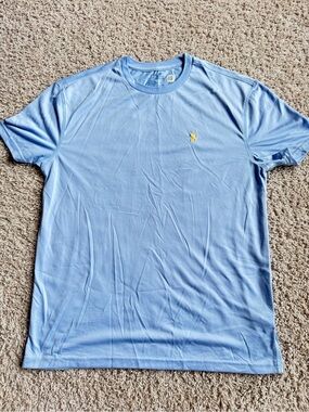 Polo by Ralph Lauren Sky Blue Short Sleeve Classic Fit Crew Neck - Performance